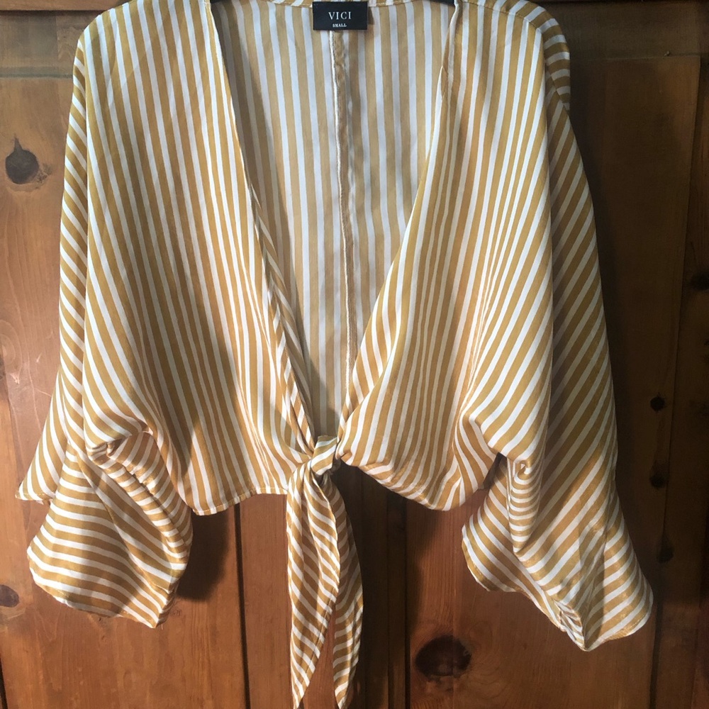VICI Women's Golden Striped Top
